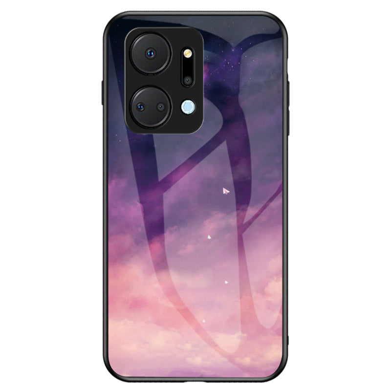 Mobile Phone Case for Honor X7a 5G Starry Sky Pattern Tempered Glass PC TPU Smartphone Cover Mobile Phone Case for Honor X7a 5G Starry Sky Pattern Tempered Glass PC TPU Smartphone Cover